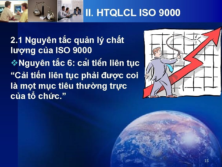 II. HTQLCL ISO 9000 2. 1 Nguyên tắc quản lý chất lượng của ISO