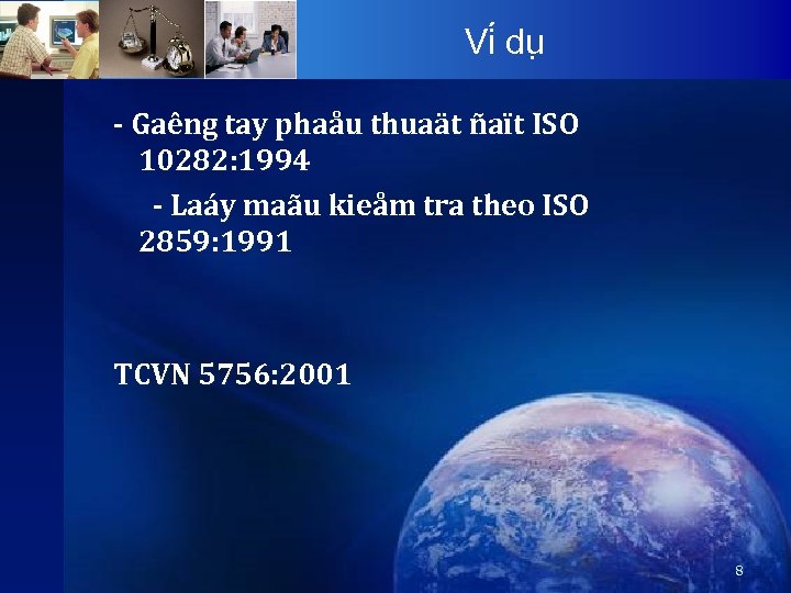 Vi du - Gaêng tay phaåu thuaät ñaït ISO 10282: 1994 - Laáy maãu