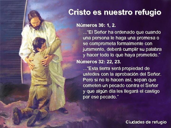 Cristo es nuestro refugio Números 30: 1, 2. . “El Señor ha ordenado que