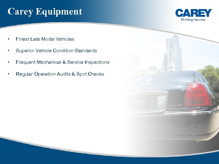 Carey Equipment • Finest Late Model Vehicles • Superior Vehicle Condition Standards • Frequent