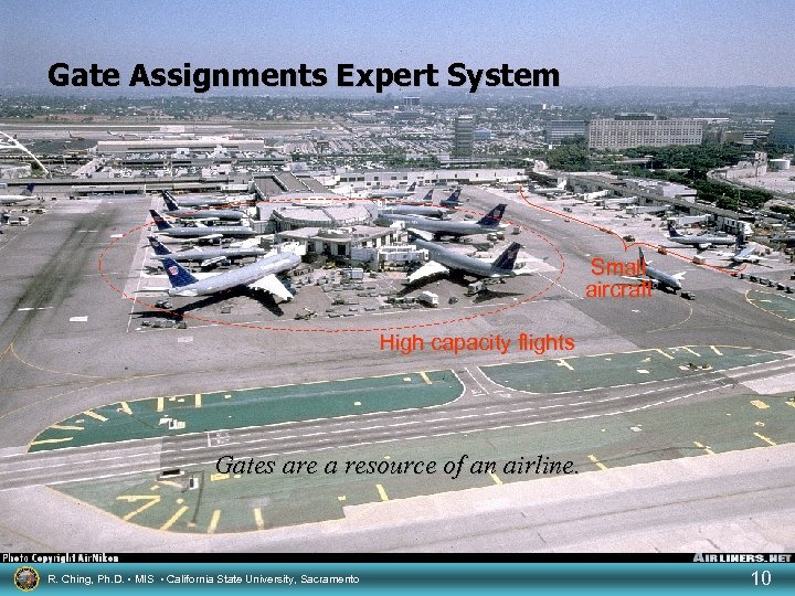Gate Assignments Expert System Small aircraft High capacity flights Gates are a resource of