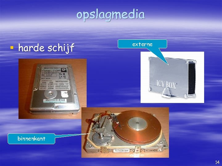 opslagmedia § harde schijf externe binnenkant 14 