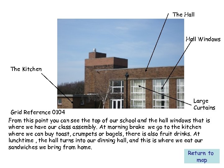 The Hall Windows The Kitchen Large Curtains Grid Reference 0104 From this point you