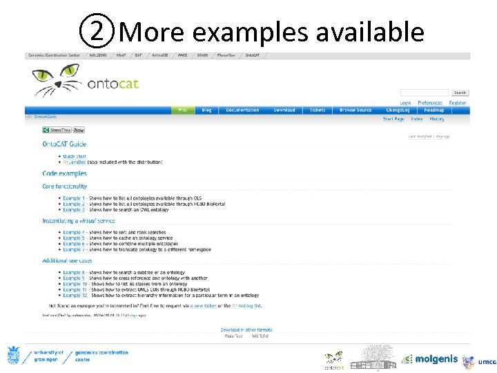 ②More examples available 