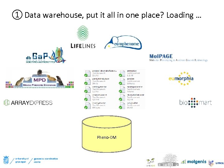 ① Data warehouse, put it all in one place? Loading … Pheno-OM 