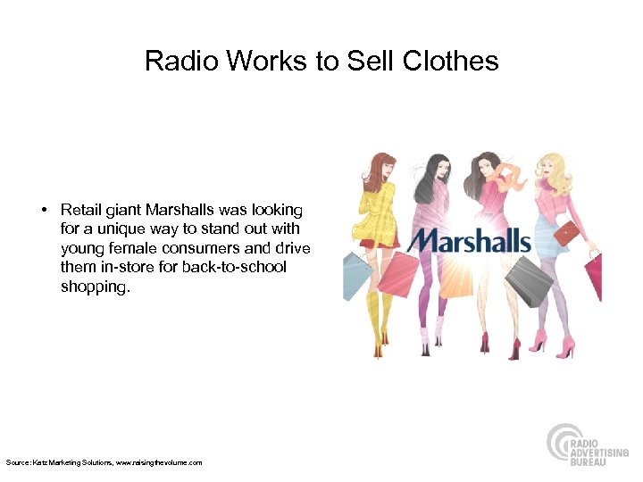 Radio Works to Sell Clothes • Retail giant Marshalls was looking for a unique