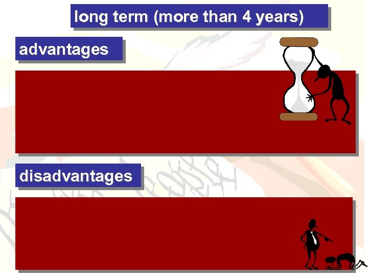 long term (more than 4 years) advantages disadvantages 