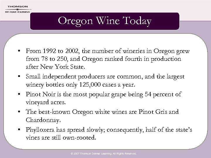Oregon Wine Today • From 1992 to 2002, the number of wineries in Oregon