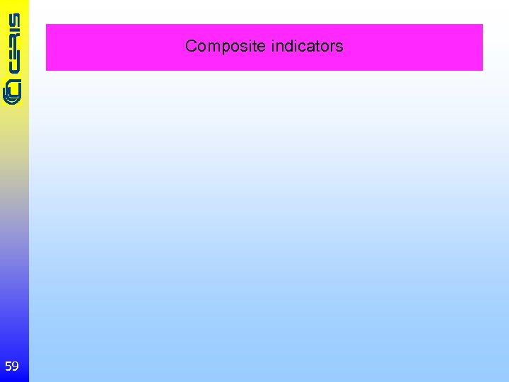 Composite indicators 59 