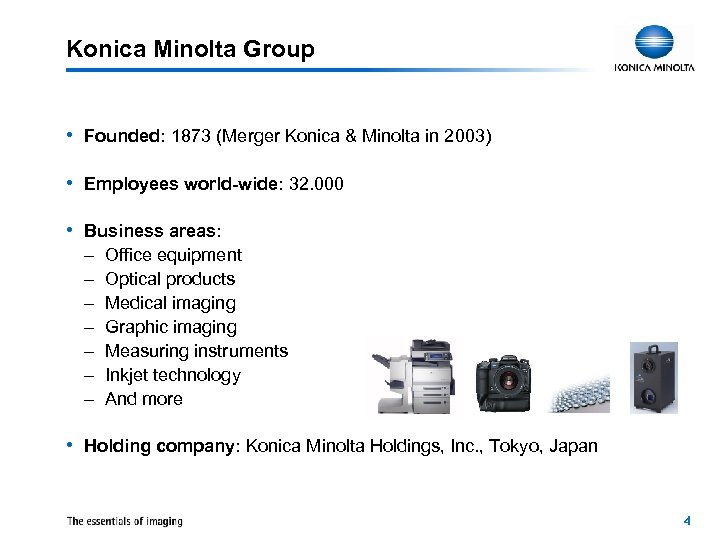 Konica Minolta Company presentation 1 Konica Minolta