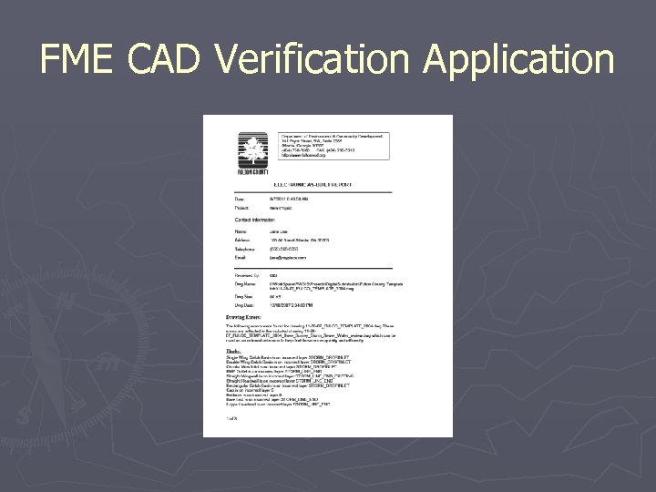 FME CAD Verification Application 