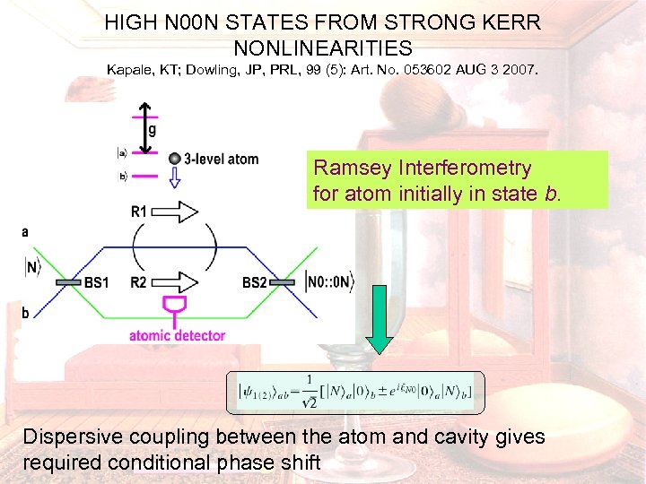 HIGH N 00 N STATES FROM STRONG KERR NONLINEARITIES Kapale, KT; Dowling, JP, PRL,