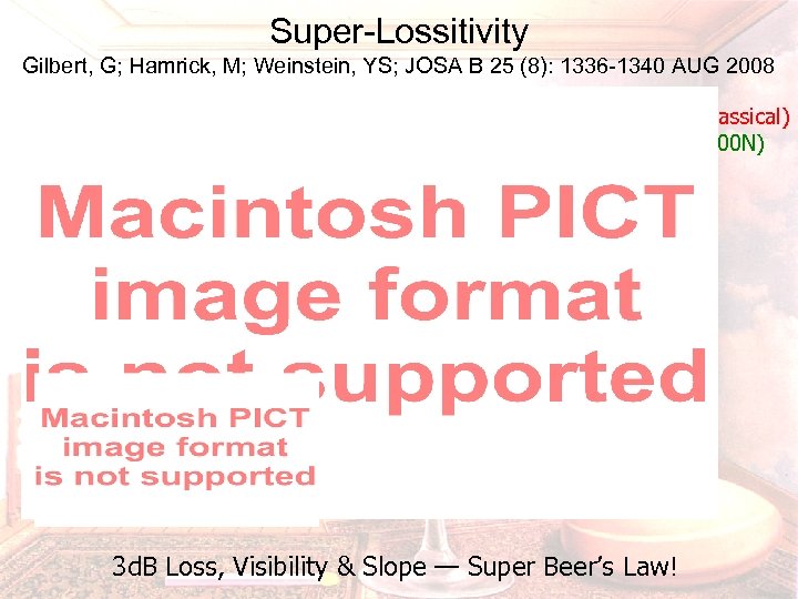 Super-Lossitivity Gilbert, G; Hamrick, M; Weinstein, YS; JOSA B 25 (8): 1336 -1340 AUG