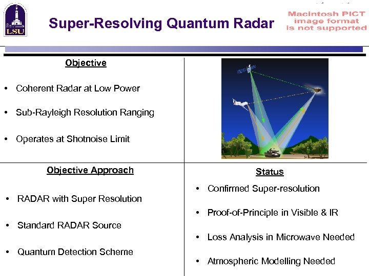 Super-Resolving Quantum Radar Objective • Coherent Radar at Low Power • Sub-Rayleigh Resolution Ranging