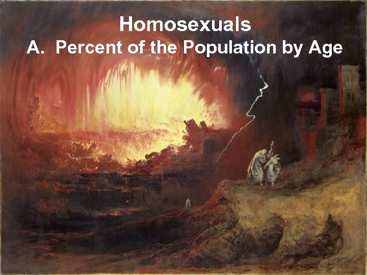 Homosexuals A. Percent of the Population by Age 