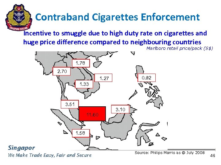 Contraband Cigarettes Enforcement Incentive to smuggle due to high duty rate on cigarettes and