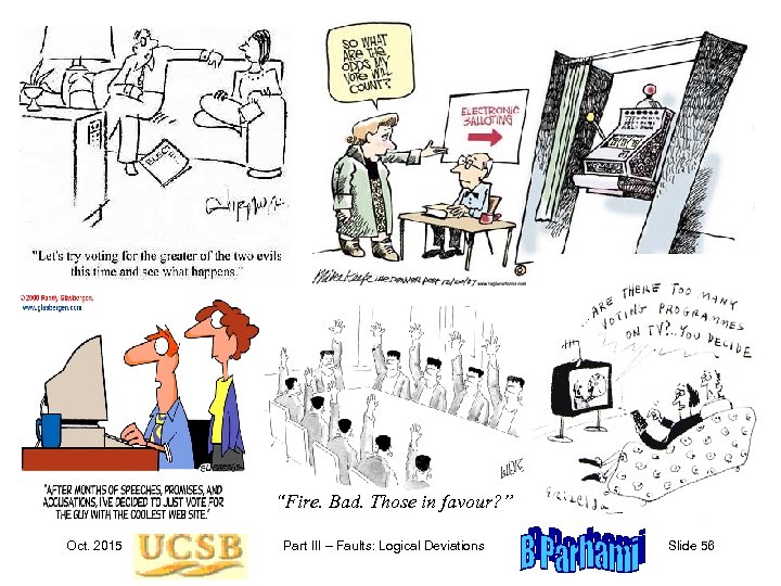 “Fire. Bad. Those in favour? ” Oct. 2015 Part III – Faults: Logical Deviations