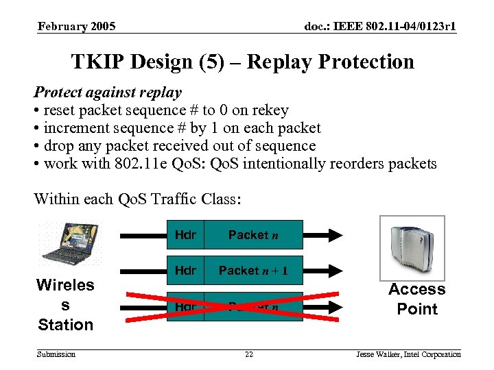 February 2005 doc. : IEEE 802. 11 -04/0123 r 1 TKIP Design (5) –