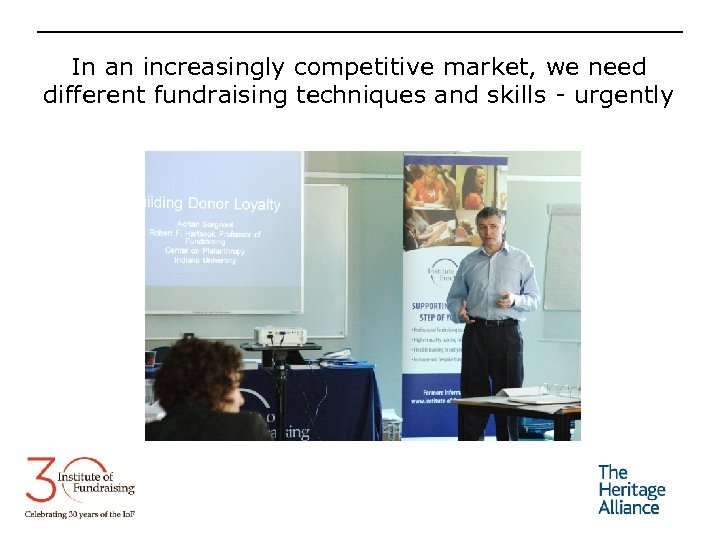 In an increasingly competitive market, we need different fundraising techniques and skills - urgently