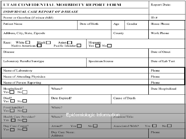 Epidemiologic Information 