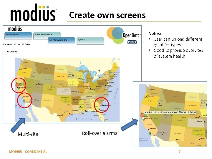 Create own screens Notes: • User can upload different graphics types • Good to