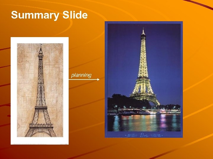 Summary Slide planning 