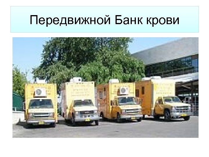 Передвижной Банк крови 