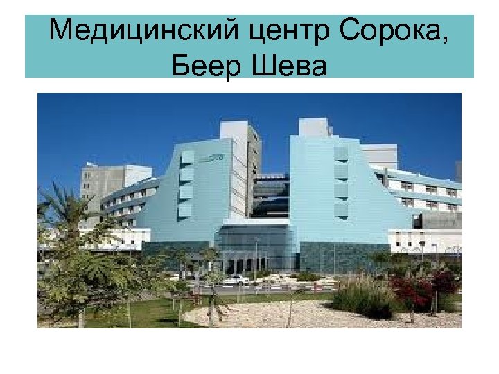 Медицинский центр Сорока, Беер Шева 