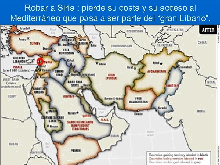 Robar a Siria : pierde su costa y su acceso al Mediterráneo que pasa