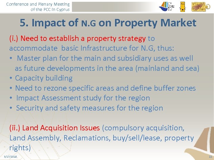 Conference and Plenary Meeting of the PCC in Cyprus 5. Impact of N. G