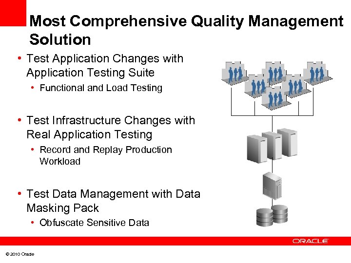 Most Comprehensive Quality Management Solution • Test Application Changes with Application Testing Suite •