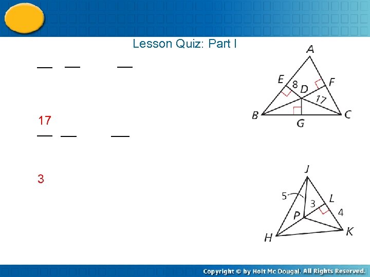 Lesson Quiz: Part I 17 3 