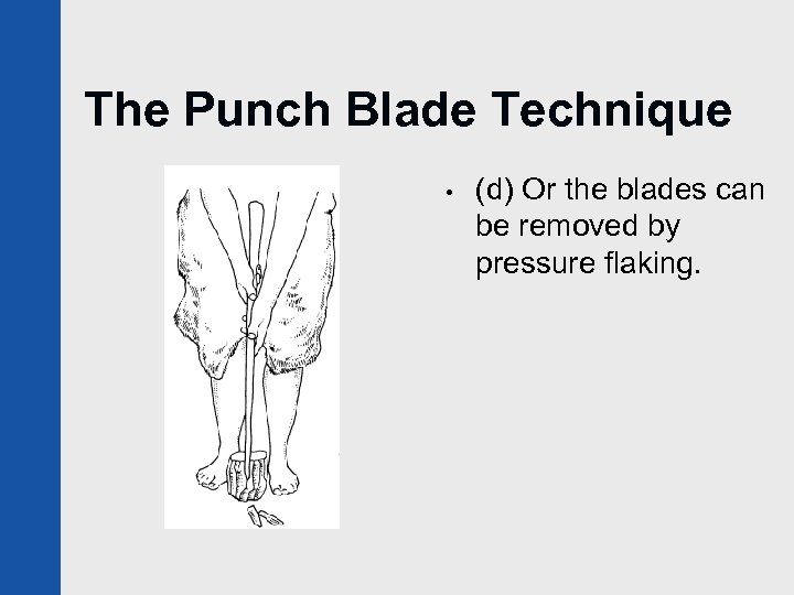 The Punch Blade Technique • (d) Or the blades can be removed by pressure