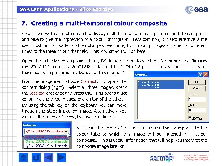 SAR Land Applications - Bilko Exercise 7. Creating a multi-temporal colour composite Colour composites