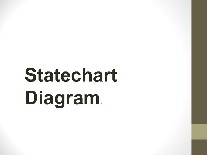 Statechart Diagram. 