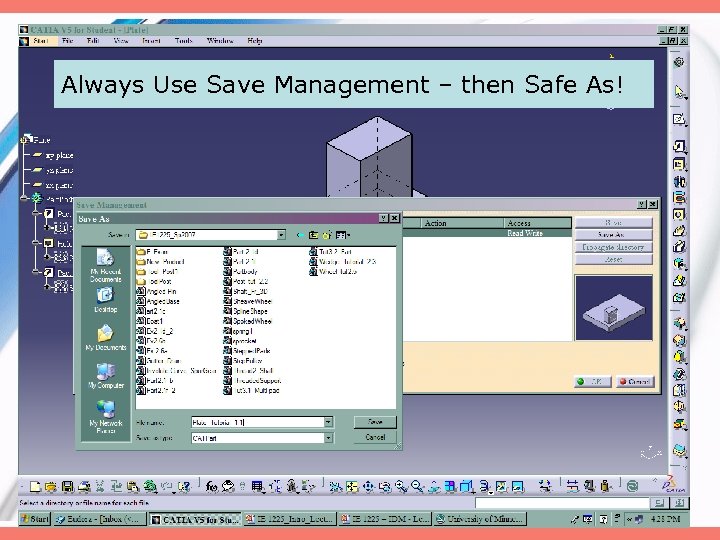 Always Use Save Management – then Safe As! 