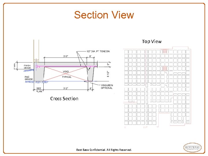 Section View Top View Cross Section Best Base Confidential. All Rights Reserved. 