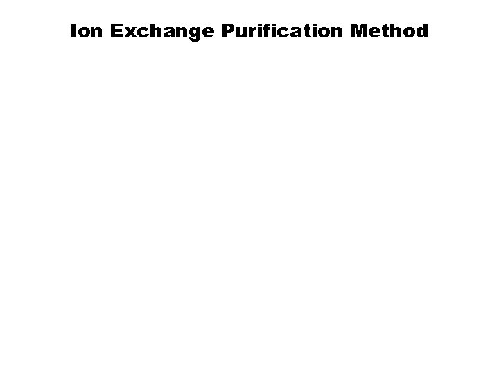 Ion Exchange Purification Method 