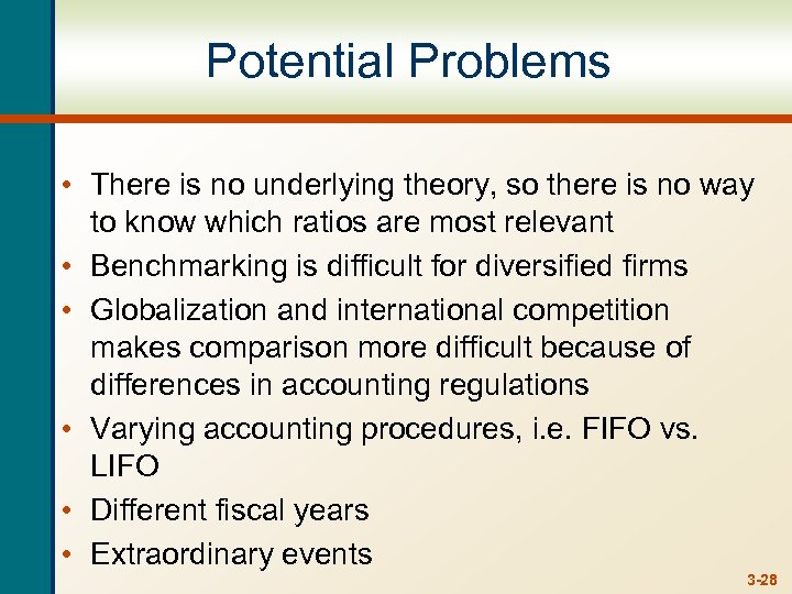 Potential Problems • There is no underlying theory, so there is no way to