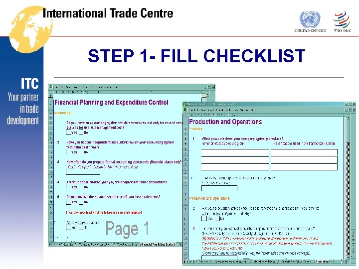 STEP 1 - FILL CHECKLIST THE Fi. T 