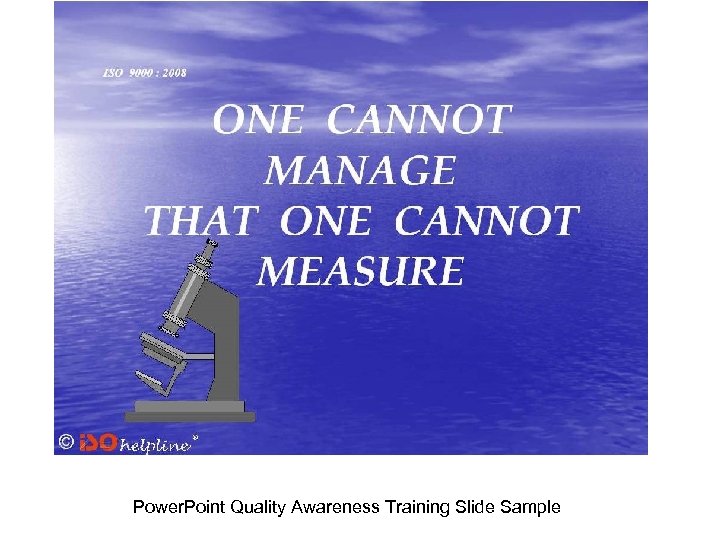 Power. Point Quality Awareness Training Slide Sample 