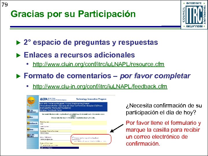 79 Gracias por su Participación u 2° espacio de preguntas y respuestas u Enlaces