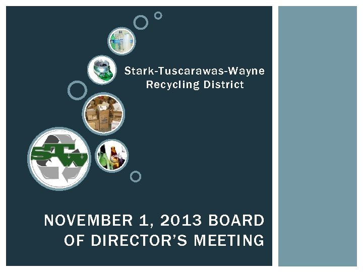 Stark-Tuscarawas-Wayne Recycling District NOVEMBER 1, 2013 BOARD OF DIRECTOR’S MEETING 