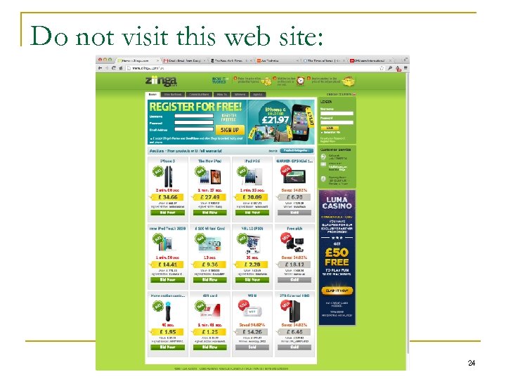 Do not visit this web site: 24 