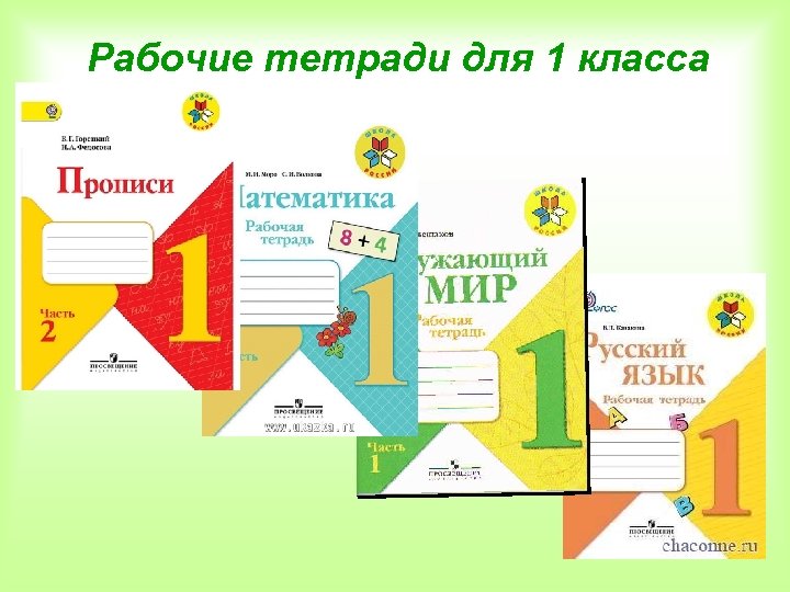 Рабочие тетради для 1 класса 