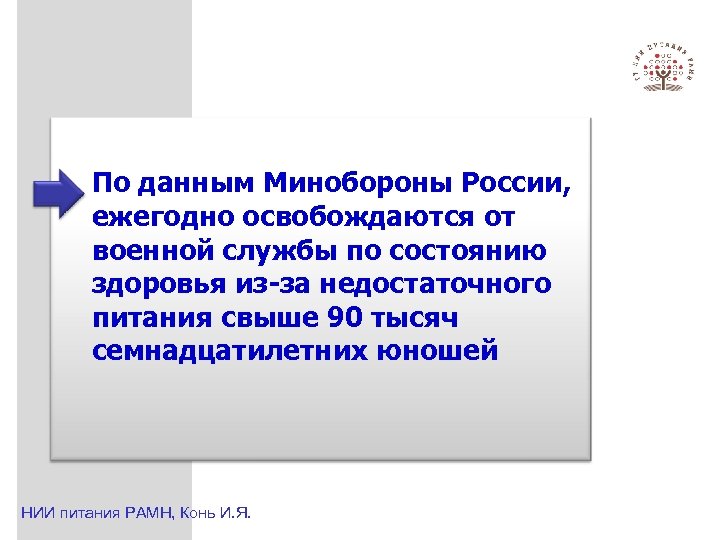 По данным Минобороны России, ежегодно освобождаются от военной службы по состоянию здоровья из-за недостаточного