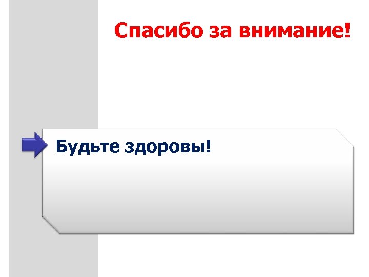 Спасибо за внимание! Будьте здоровы! 