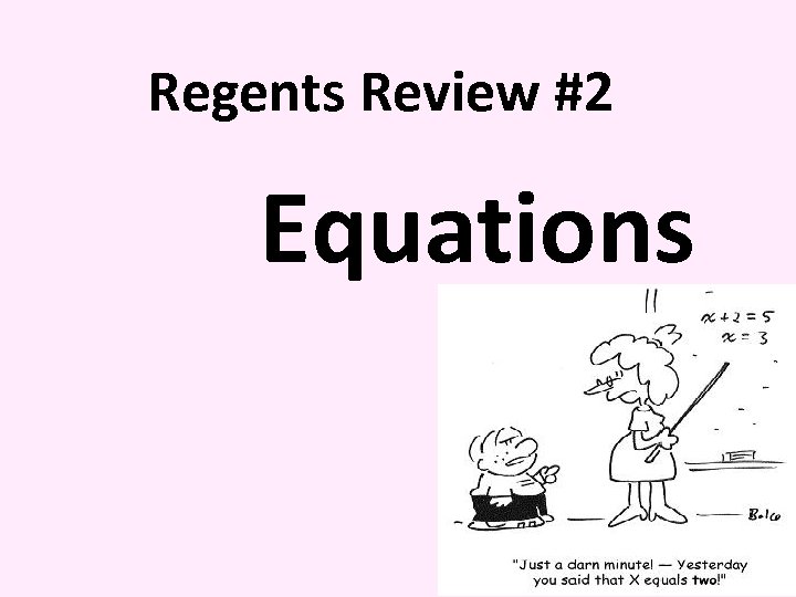 Regents Review #2 Equations 