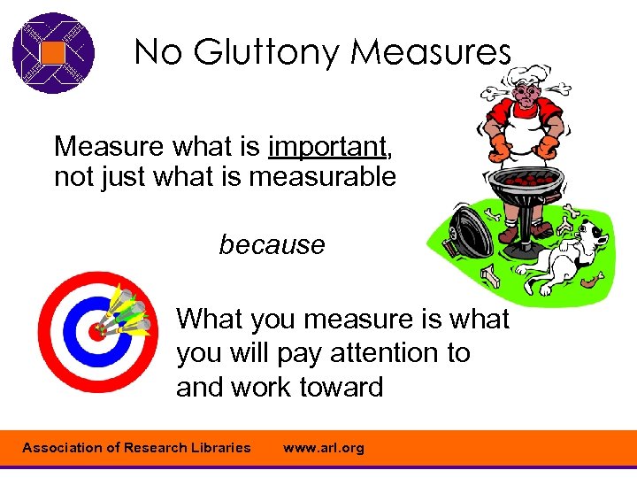 No Gluttony Measures Measure what is important, not just what is measurable because What