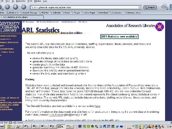 Association of Research Libraries www. arl. org 